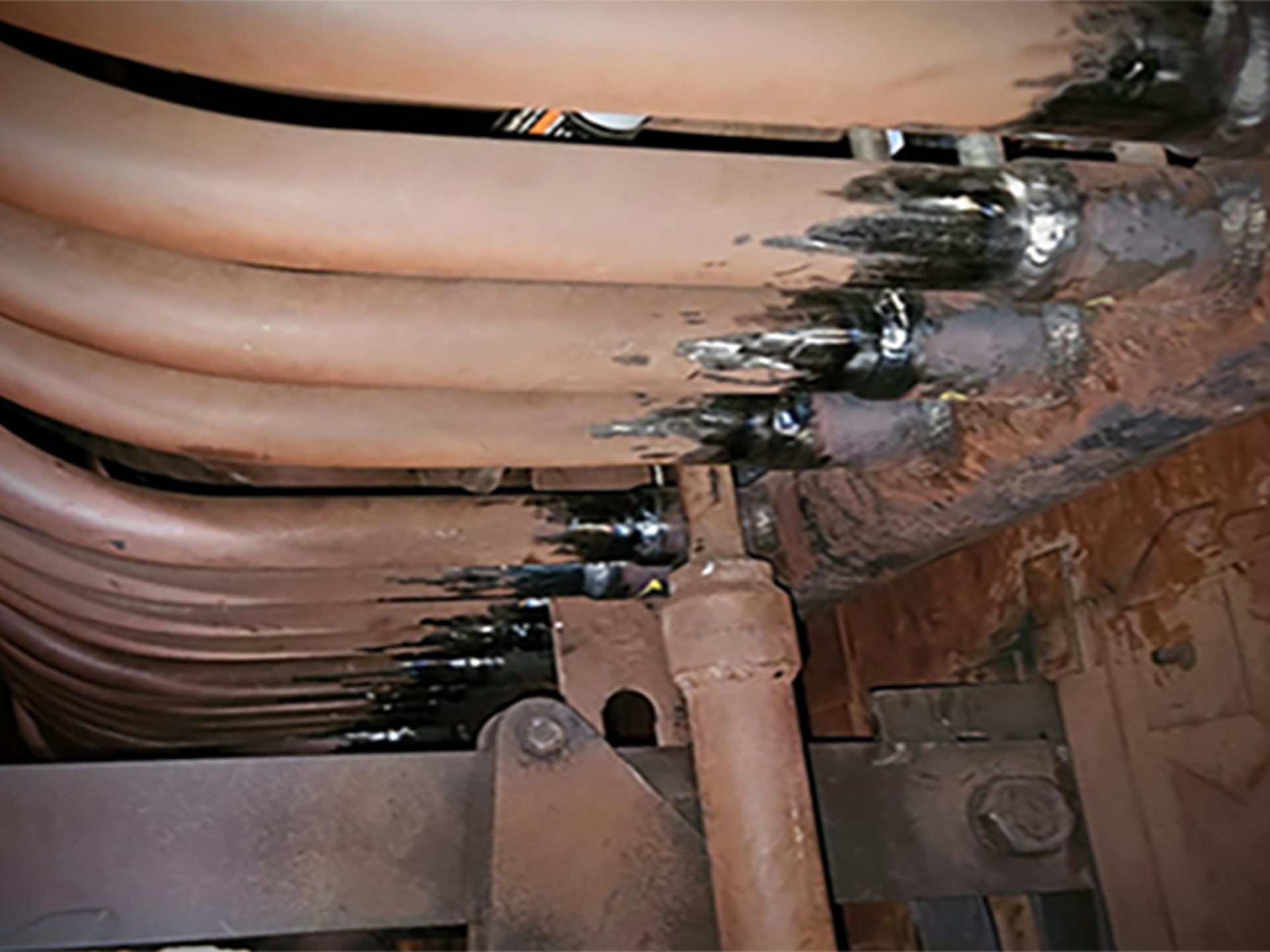 Multiple TTHC tube-to-header connections installed across an HRSG header assembly