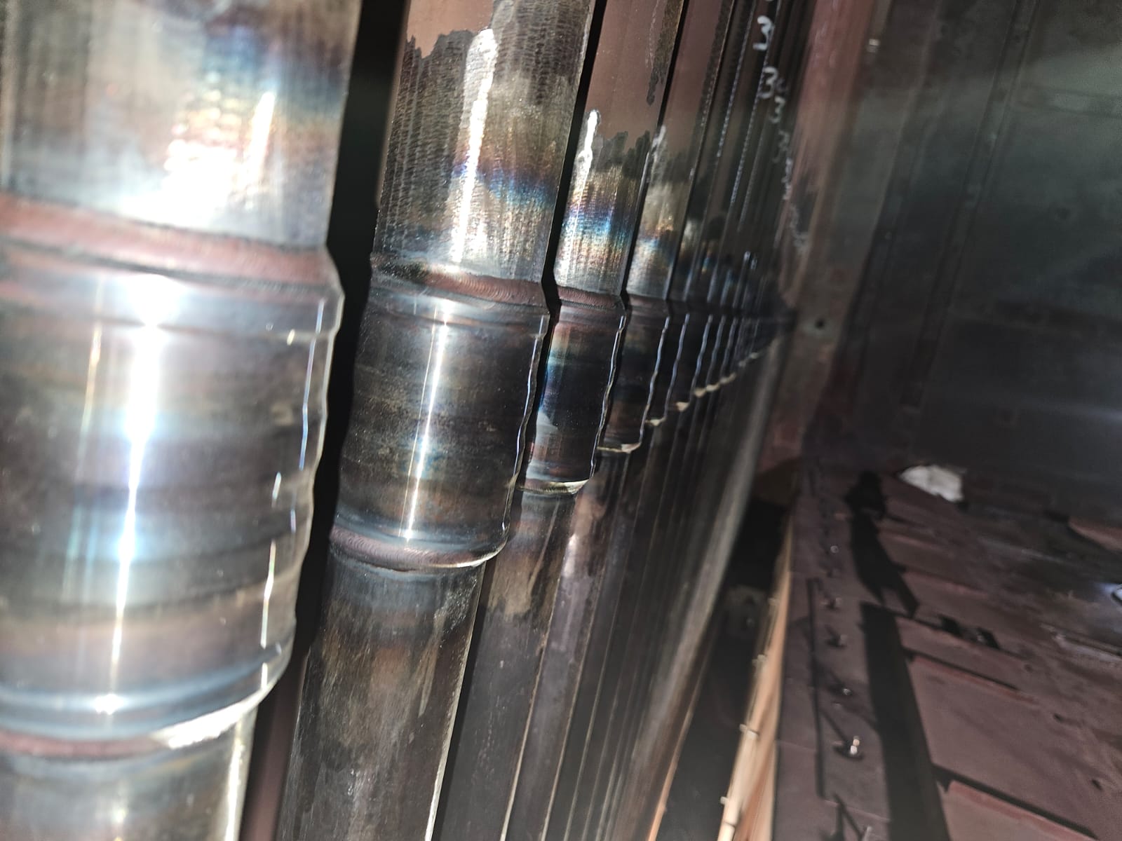 Completed TTT connections in the installed Wise County replacement header assembly
