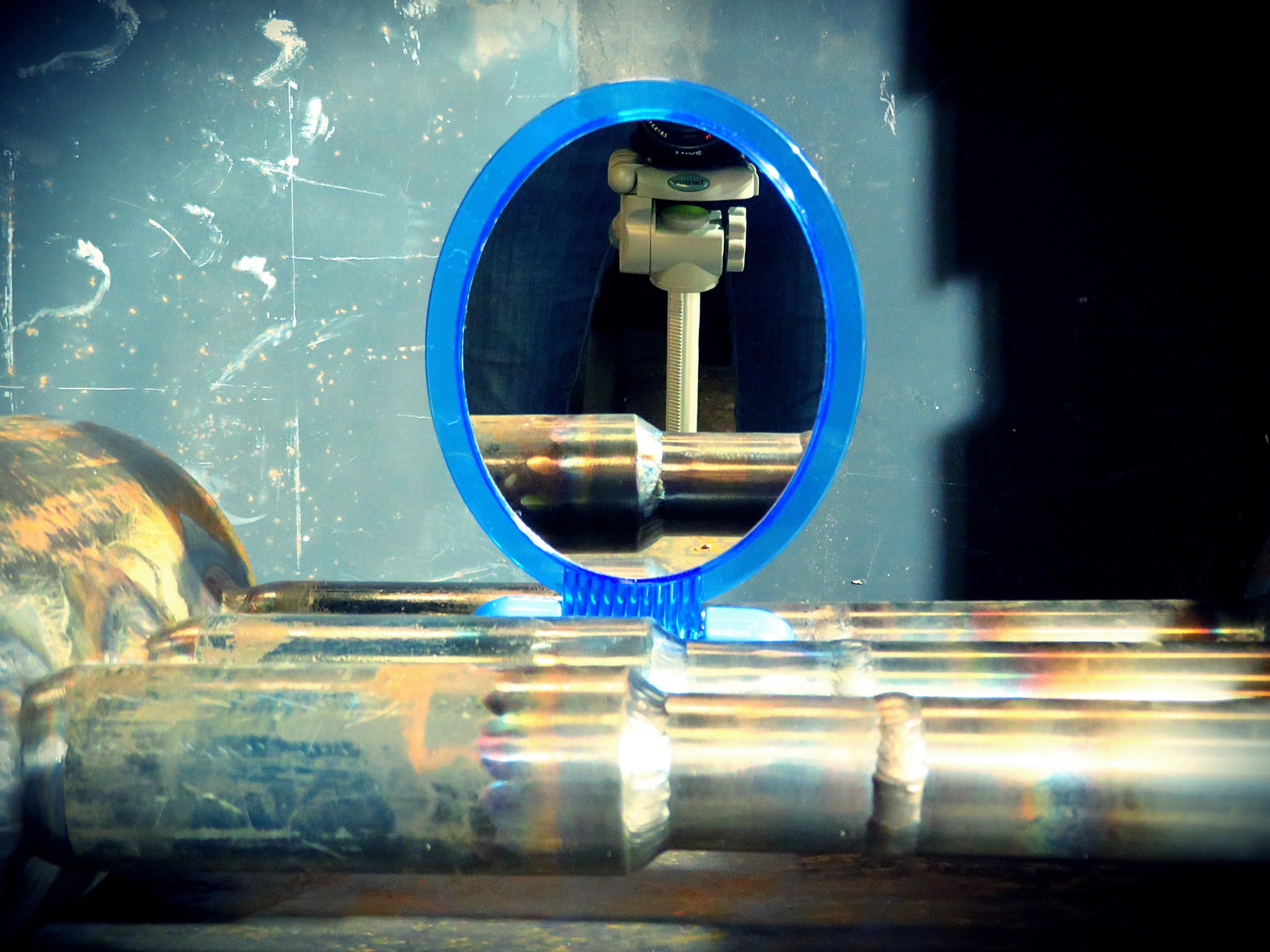 Welding and installation equipment positioned within an HRSG tube bank