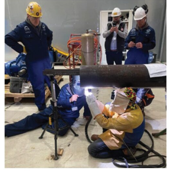 On-site welder training for the EDF Bouchain TTT installation